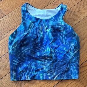 lululemon athletica Blue Multi Printed Crop Top
